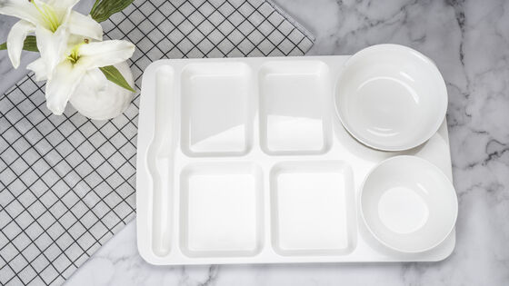 Quality High Temperature PET Tableware Microwave And Oven Safe Split Plate factory