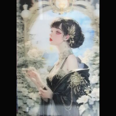 0.6mm 52 Lpi कस्टम प्रिंटिंग ग्रीटिंग लेंस्युलर बिजनेस कार्ड 3D पिक्चर कार्ड